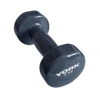 Гантель виниловая "York" 2 кг (серая)